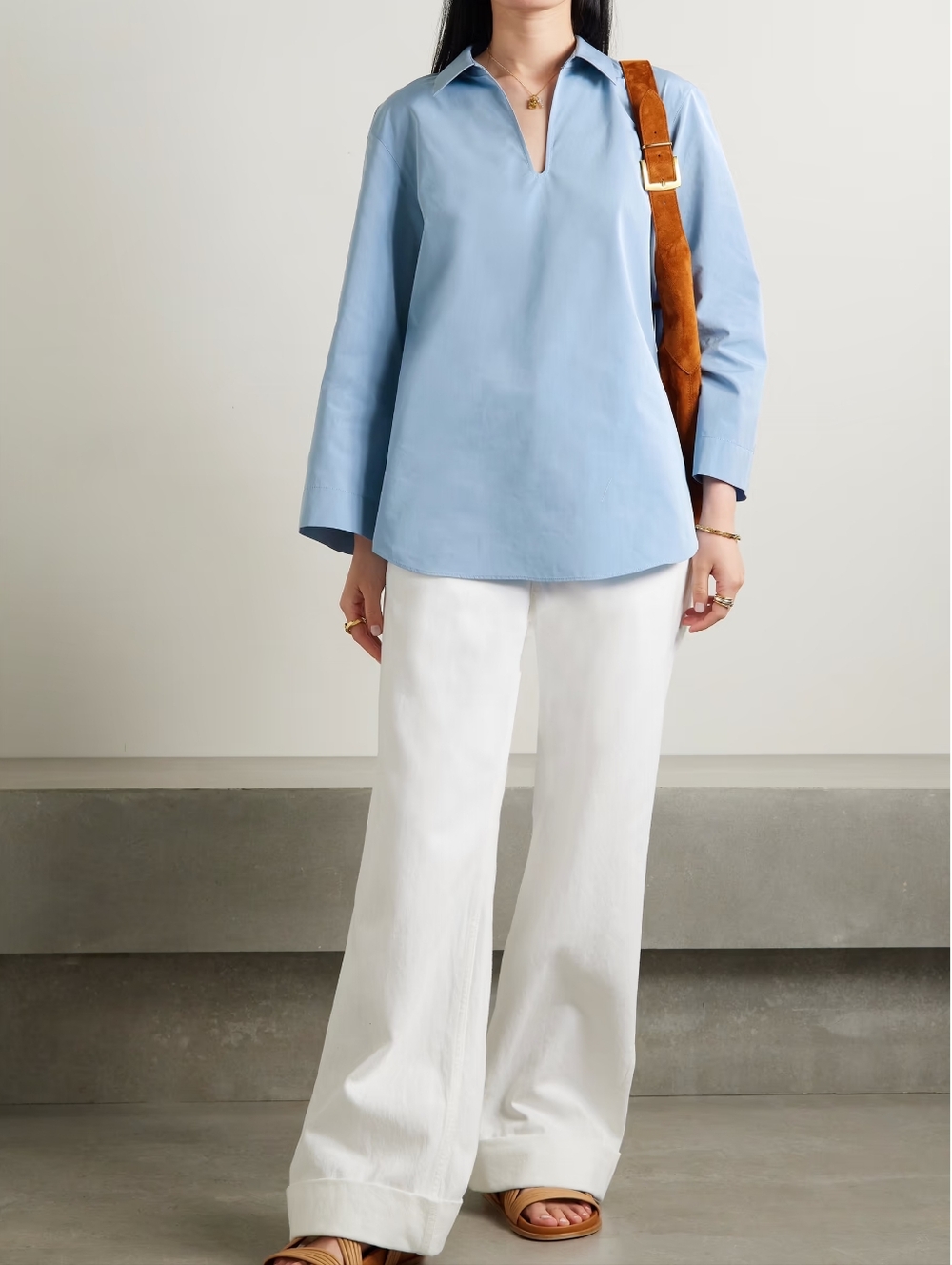 NWT LAFAYETTE 148 | $598 Cotton Poplin Tunic